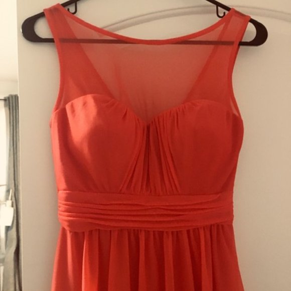 David's Bridal (Coral) Pink Dress - Picture 1 of 5